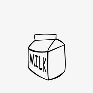 图标元素-简笔手绘牛奶盒素材